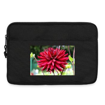 Dahlie rot Blüte ,Blume - Laptoptasche 13" - Schwarz - Vorne