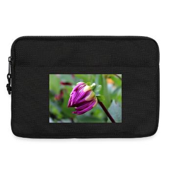 Dahlie rot violett Blüte ,Blume - Laptoptasche 13" - Schwarz - Vorne