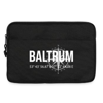 Koordinaten Baltrum - Laptoptasche 13" - Schwarz - Vorne