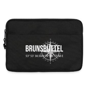 Koordinaten Brunsbüttel - Laptoptasche 13" - Schwarz - Vorne