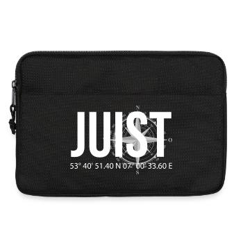 Koordinaten Juist - Laptoptasche 13" - Schwarz - Vorne