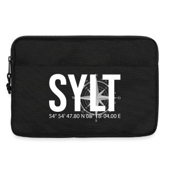 Koordinaten Sylt - Laptoptasche 13" - Schwarz - Vorne