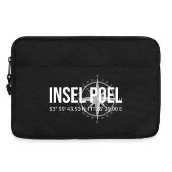 Koordinaten Insel Poel - Laptoptasche 13" - Schwarz - Vorne