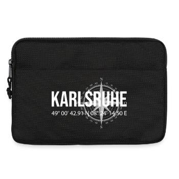 Koordinaten Karlsruhe - Laptoptasche 13" - Schwarz - Vorne