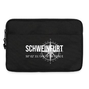 Koordinaten Schweinfurt - Laptoptasche 13" - Schwarz - Vorne