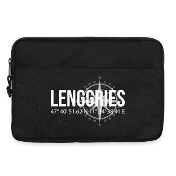 Koordinaten Lenggries - Laptoptasche 13" - Schwarz - Vorne
