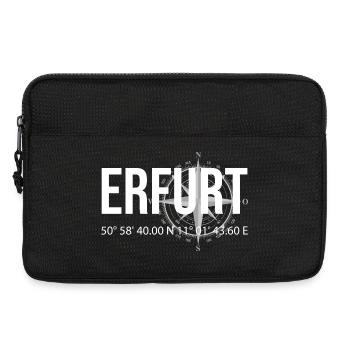 Koordinaten Erfurt - Laptoptasche 13" - Schwarz - Vorne