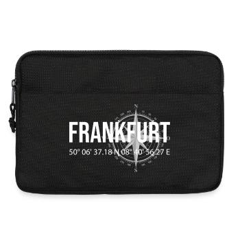 Koordinaten Frankfurt - Laptoptasche 13" - Schwarz - Vorne
