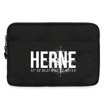 Koordinaten Herne - Laptoptasche 13" - Schwarz - Vorne
