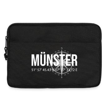 Koordinaten Münster - Laptoptasche 13" - Schwarz - Vorne