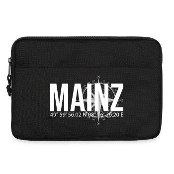 Koordinaten Mainz - Laptoptasche 13" - Schwarz - Vorne