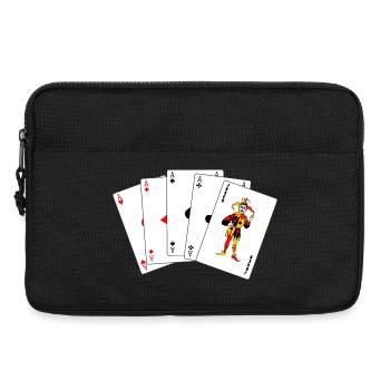 Cinq cartes Carré - Sacoche pour ordinateur portable 13 pouces - noir - Devant