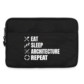 Eat Sleep Architecture Repeat - Laptop bag 13" - black - Front