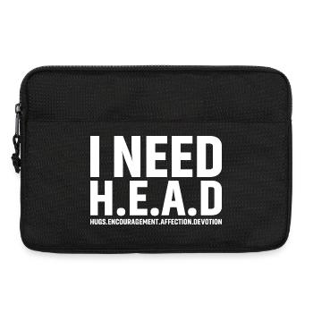 Ich brauche Kopf lustig - Laptoptasche 13" - Schwarz - Vorne
