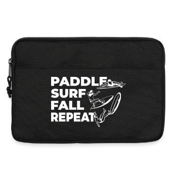 Paddle Surf Fall Repeat - Laptoptasche 13" - Schwarz - Vorne