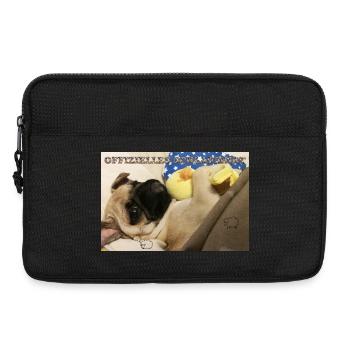 Schäfchen Plüschtier mit US Flagge Design - Laptoptasche 13" - Schwarz - Vorne