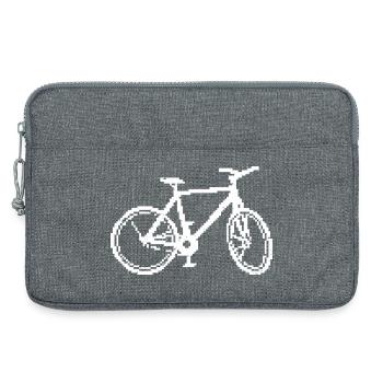 Retro Fahrrad Linie Kunst Design - Laptoptasche 13" - Grau meliert - Vorne