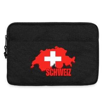 Flagge der Schweiz, Schweizer Stolz - Laptoptasche 13" - Schwarz - Vorne
