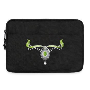 Motif de collier élégant embelli dans un style traditionnel - Sacoche pour ordinateur portable 13 pouces - noir - Devant