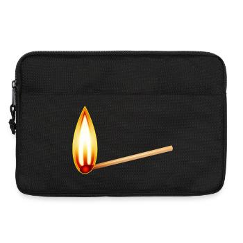 Brennendes Streichholz mit großer warmer Flamme - Laptoptasche 13" - Schwarz - Vorne