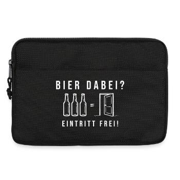 Bier dabei Eintritt frei - Laptoptasche 13" - Schwarz - Vorne
