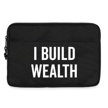 I Build Wealth - Laptop bag 13" - black - Front