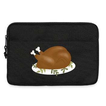 Illustration de dinde rôtie croustillante - Sacoche pour ordinateur portable 13 pouces - noir - Devant
