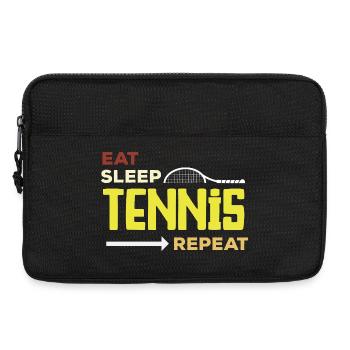 Tennis Player Eat Sleep Tennis Repeat - Laptop bag 13" - black - Front