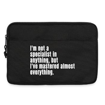 Citation Motivante en Style Minimaliste - Sacoche pour ordinateur portable 13 pouces - noir - Devant