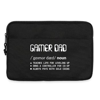 Gamer Dad - Konsolen Papa Weiss - Laptoptasche 13" - Schwarz - Vorne