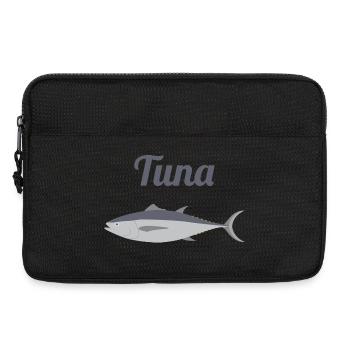 Nautic Design Tuna Silhouette Ocean Print Fishing - Laptop bag 13" - black - Front