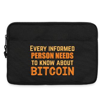 Bitcoin informé - Sacoche pour ordinateur portable 13 pouces - noir - Devant