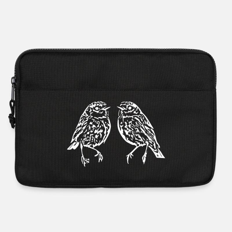 weiße Vögel Vogel weiß Geschenk Ornithologen - Laptoptasche 13" - Schwarz