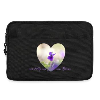 Blumenherz Veilchen im Pastelllicht Garten Blumen - Laptoptasche 13" - Schwarz - Vorne