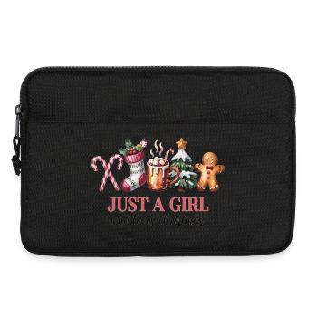 Just a Girl Who Loves Christmas Shirt - Laptoptasche 13" - Schwarz - Vorne