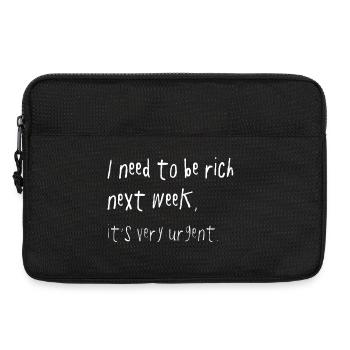Need To Be Rich Urgent Gen Z Spruch - Laptoptasche 13" - Schwarz - Vorne