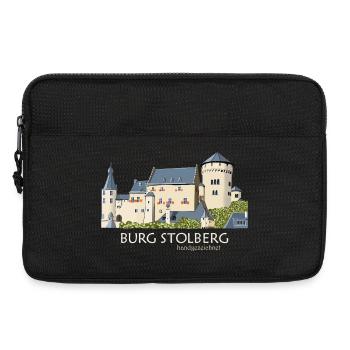 Burg Stolberg Illustration Handzeichnung - Laptoptasche 13" - Schwarz - Vorne