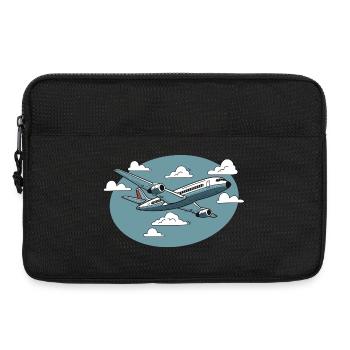 Aviation Cartoon in Blue Sky - Laptop bag 13" - black - Front