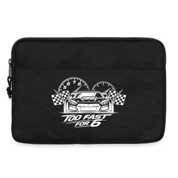 Too Fast For 6 Race Car - Laptop bag 13" - black - Front