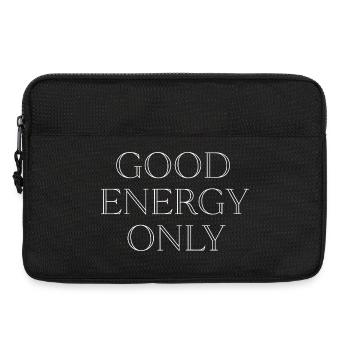 Only Good Energy Typography Motif - Laptop bag 13" - black - Front