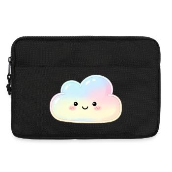 Pastel Cloud with Cute Face Sleep Cloud - Laptop bag 13" - black - Front