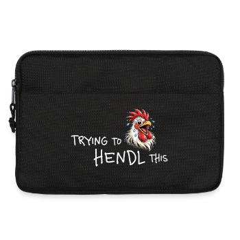 Hendl This: Hähnchen Humor - Laptoptasche 13" - Schwarz - Vorne