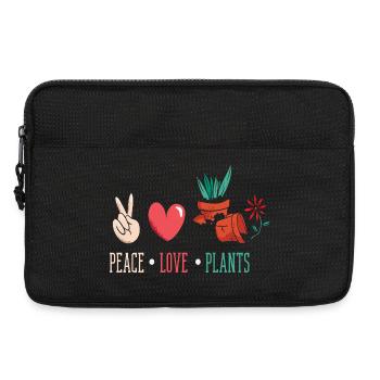 Amateur des plantes Paix Amour Plantes Fleurs succulentes - Sacoche pour ordinateur portable 13 pouces - noir - Devant