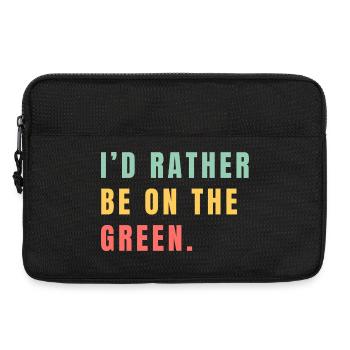 Ich wäre lieber auf dem Grün - Laptoptasche 13" - Schwarz - Vorne