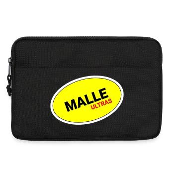 Malle Ultras Gelb Oval Sticker - Laptoptasche 13" - Schwarz - Vorne