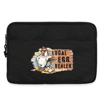 Huhn im Graffiti Stil - Laptoptasche 13" - Schwarz - Vorne