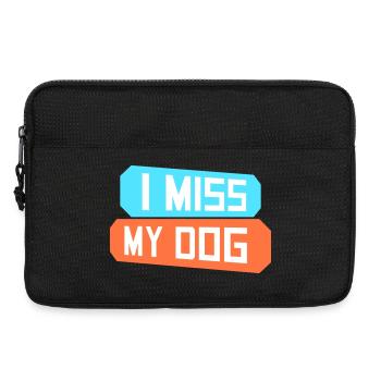 Mon chien Dog Amamant Dog Love Logo de blague - Sacoche pour ordinateur portable 13 pouces - noir - Devant