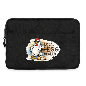 Cheeky Rooster – Funny Chicken Farm Motif - Laptop bag 13" - black - Front