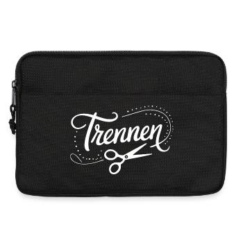 Couper des ciseaux, Coiffeur, Tailleur, couture, loisirs, bricolage - Sacoche pour ordinateur portable 13 pouces - noir - Devant