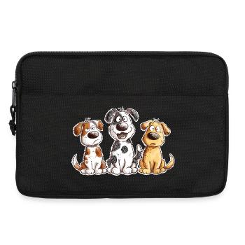 Droll Dog Team Cartoon Dog Fan Gift - Laptop bag 13" - black - Front